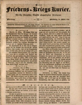 Der Friedens- u. Kriegs-Kurier (Nürnberger Friedens- und Kriegs-Kurier) Freitag 28. März 1828