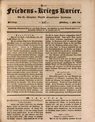 Der Friedens- u. Kriegs-Kurier (Nürnberger Friedens- und Kriegs-Kurier) Freitag 2. Mai 1828
