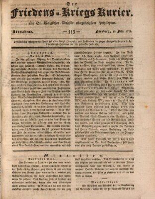 Der Friedens- u. Kriegs-Kurier (Nürnberger Friedens- und Kriegs-Kurier) Samstag 10. Mai 1828