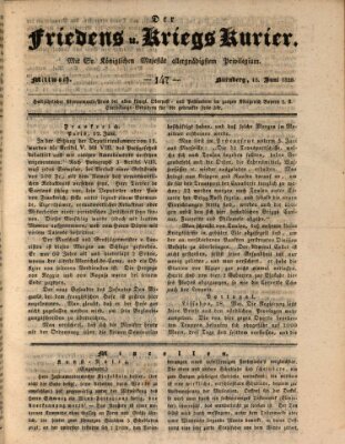 Der Friedens- u. Kriegs-Kurier (Nürnberger Friedens- und Kriegs-Kurier) Mittwoch 18. Juni 1828