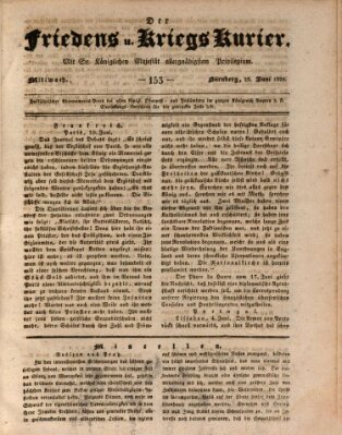 Der Friedens- u. Kriegs-Kurier (Nürnberger Friedens- und Kriegs-Kurier) Mittwoch 25. Juni 1828