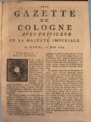 Gazette de Cologne Dienstag 1. Mai 1764