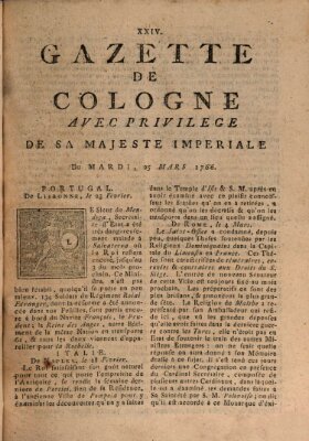 Gazette de Cologne Tuesday 25. March 1766