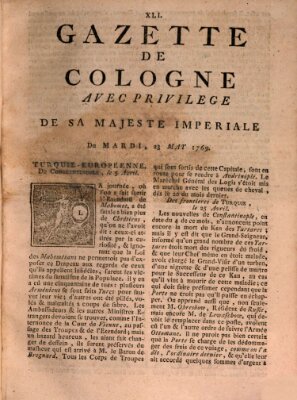 Gazette de Cologne Dienstag 23. Mai 1769