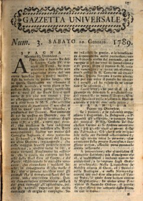 Gazzetta universale Samstag 10. Januar 1789