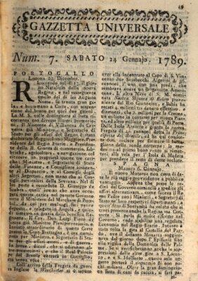 Gazzetta universale Samstag 24. Januar 1789