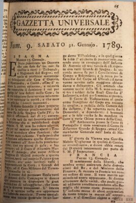 Gazzetta universale Samstag 31. Januar 1789