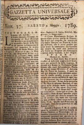 Gazzetta universale Samstag 9. Mai 1789