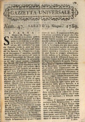 Gazzetta universale Samstag 13. Juni 1789