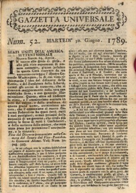 Gazzetta universale Dienstag 30. Juni 1789