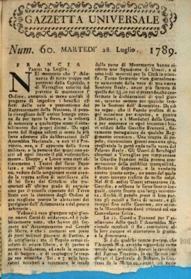 Gazzetta universale Dienstag 28. Juli 1789