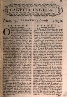 Gazzetta universale Samstag 23. Januar 1790