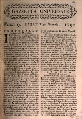 Gazzetta universale Samstag 30. Januar 1790