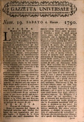 Gazzetta universale Samstag 6. März 1790