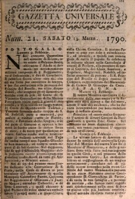 Gazzetta universale Samstag 13. März 1790