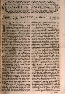 Gazzetta universale Samstag 20. März 1790