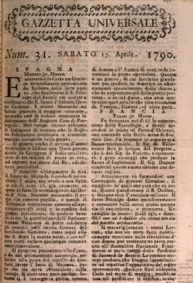 Gazzetta universale Samstag 17. April 1790