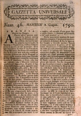 Gazzetta universale Dienstag 8. Juni 1790