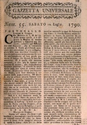 Gazzetta universale Samstag 10. Juli 1790