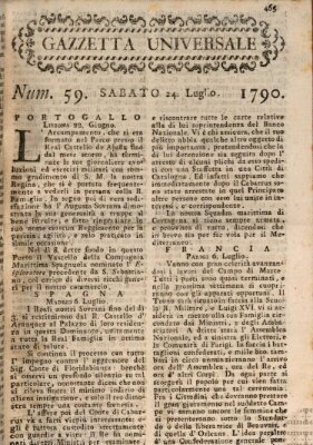 Gazzetta universale Samstag 24. Juli 1790