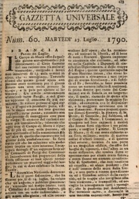 Gazzetta universale Dienstag 27. Juli 1790