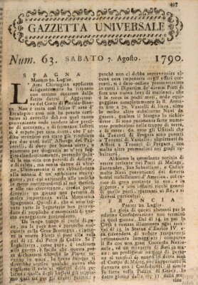 Gazzetta universale Samstag 7. August 1790