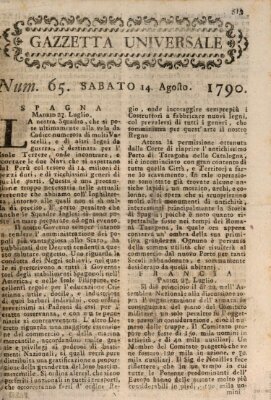 Gazzetta universale Samstag 14. August 1790
