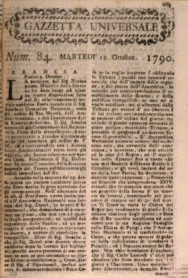 Gazzetta universale Dienstag 19. Oktober 1790