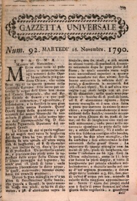 Gazzetta universale Dienstag 16. November 1790