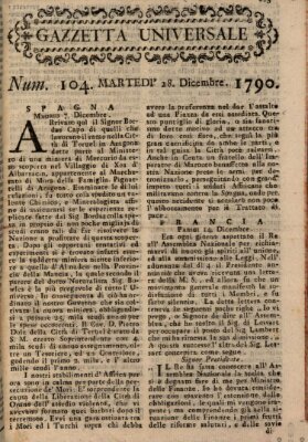 Gazzetta universale Dienstag 28. Dezember 1790