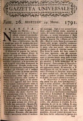 Gazzetta universale Dienstag 29. März 1791