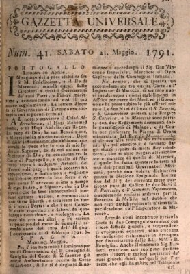 Gazzetta universale Samstag 21. Mai 1791