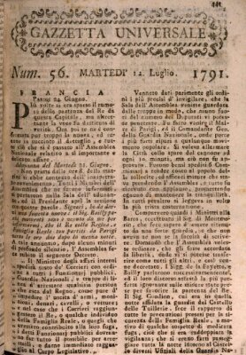 Gazzetta universale Dienstag 12. Juli 1791