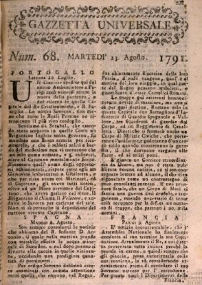 Gazzetta universale Dienstag 23. August 1791