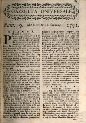 Gazzetta universale Dienstag 31. Januar 1792