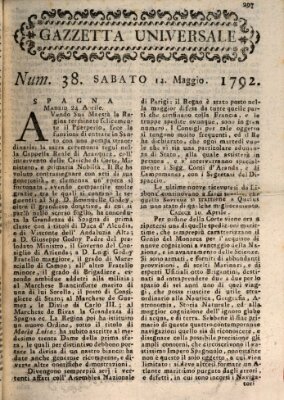 Gazzetta universale Samstag 12. Mai 1792