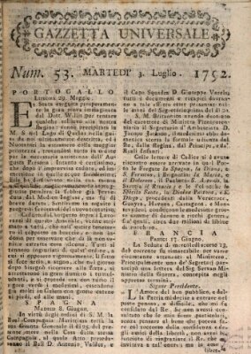 Gazzetta universale Dienstag 3. Juli 1792
