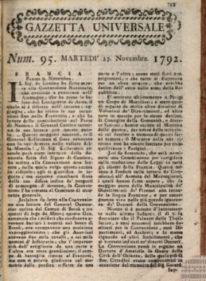 Gazzetta universale Dienstag 27. November 1792