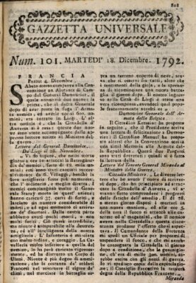 Gazzetta universale Dienstag 18. Dezember 1792