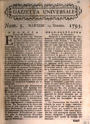 Gazzetta universale Dienstag 15. Januar 1793