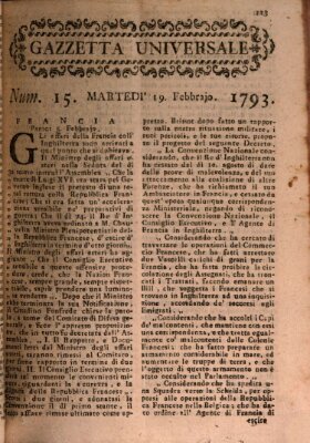 Gazzetta universale Dienstag 19. Februar 1793