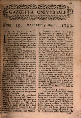 Gazzetta universale Dienstag 5. März 1793