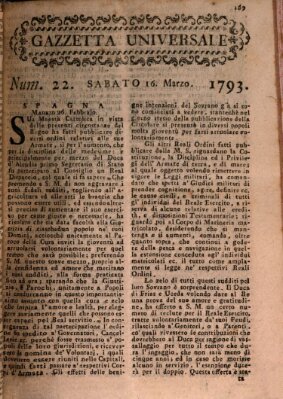 Gazzetta universale Samstag 16. März 1793