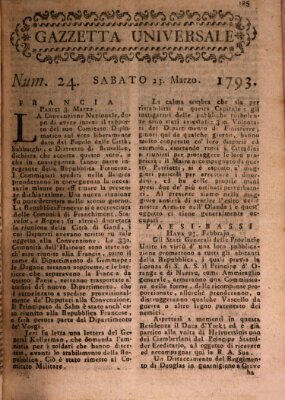 Gazzetta universale Samstag 23. März 1793