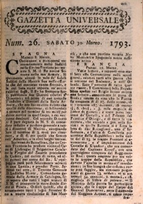 Gazzetta universale Samstag 30. März 1793