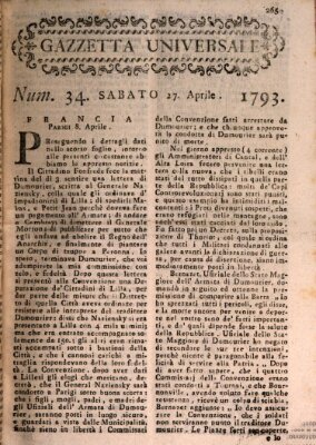 Gazzetta universale Samstag 27. April 1793