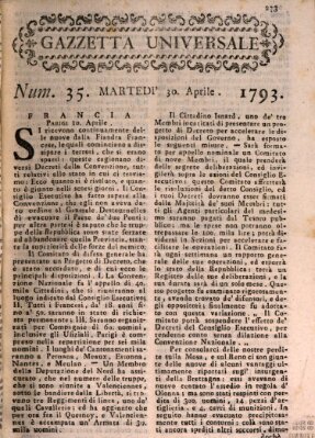 Gazzetta universale Dienstag 30. April 1793