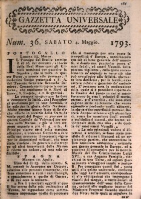 Gazzetta universale Samstag 4. Mai 1793