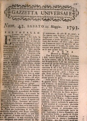 Gazzetta universale Samstag 25. Mai 1793