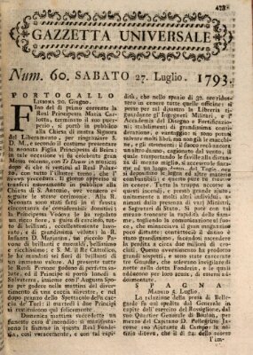 Gazzetta universale Samstag 27. Juli 1793